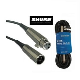 Cable XLR Shure C25J de 7.6m para microfono o audio Balanceado