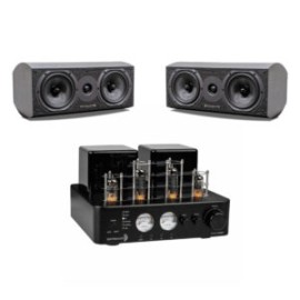 Kit Amplificador Dayton Bulbos Y Bocinas Wharfedale 9cs negras