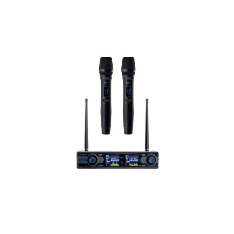 Microfono Inalambrico Krieg KD332 Doble De Mano Multicanal UHF